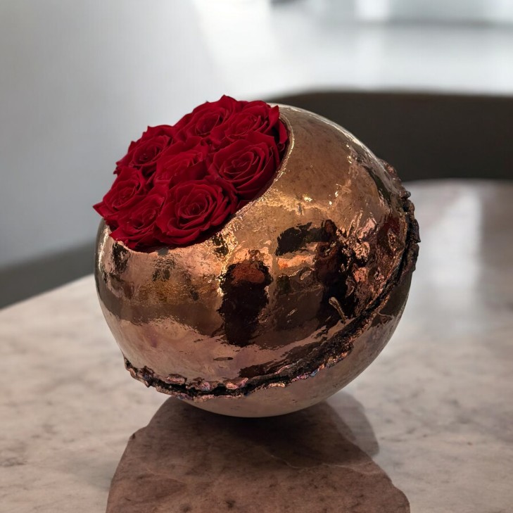 Raku Pomodoro - Red Roses