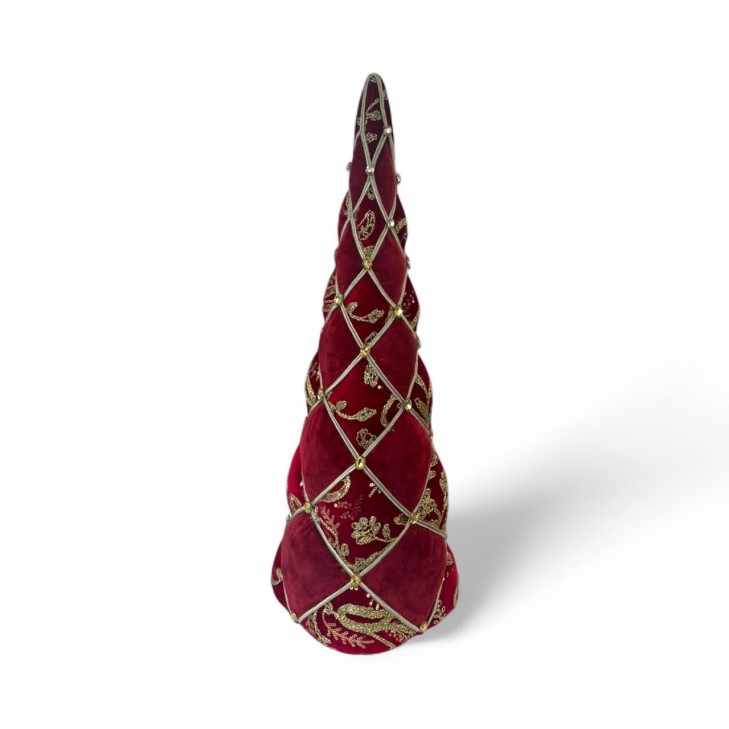 Albero in velluto avorio h.57cm
