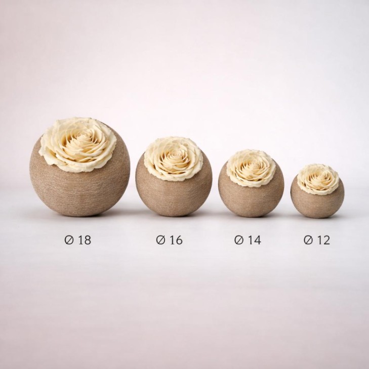 Honey-Colored Scented Wax Moon, Cream-colored Flowers