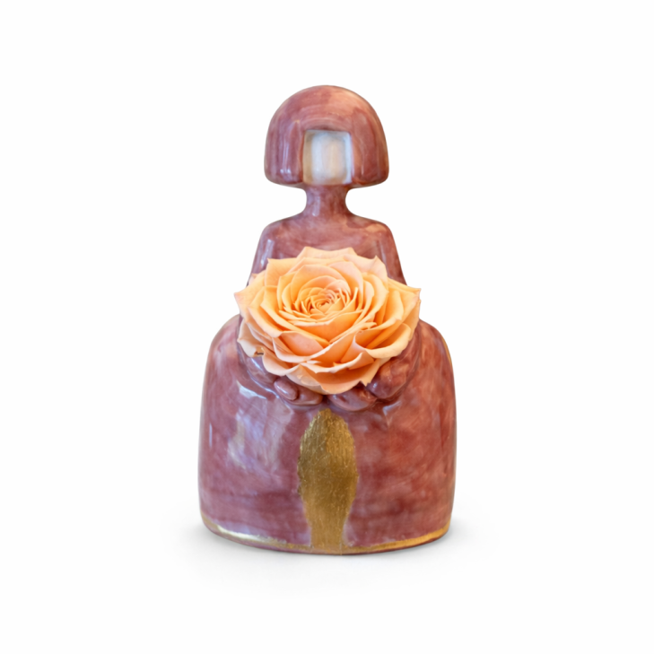 Pink Gold Leaf Meninas - signed and numbered ceramic piece