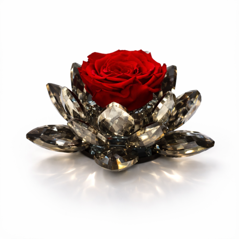 Black Lotus – Dark Lustrous Crystal  red rose