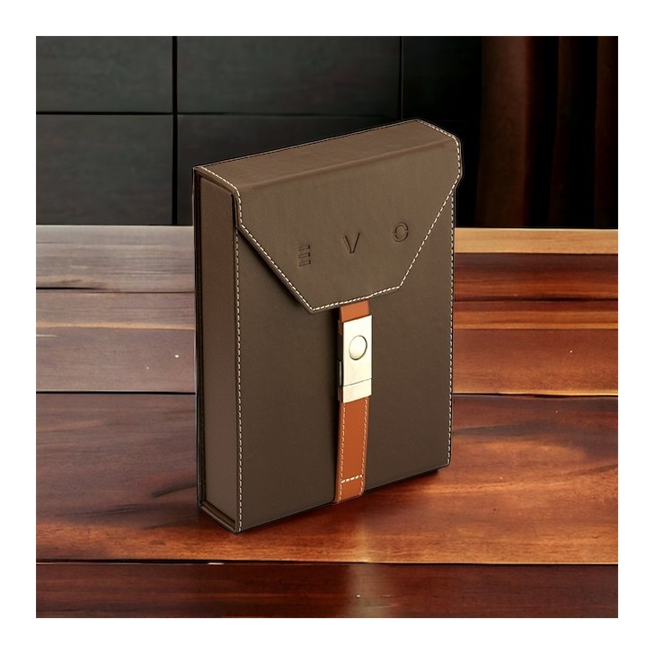 CigarCase 03 – Cigar holder with 3 glass tubes with brandy/grappa