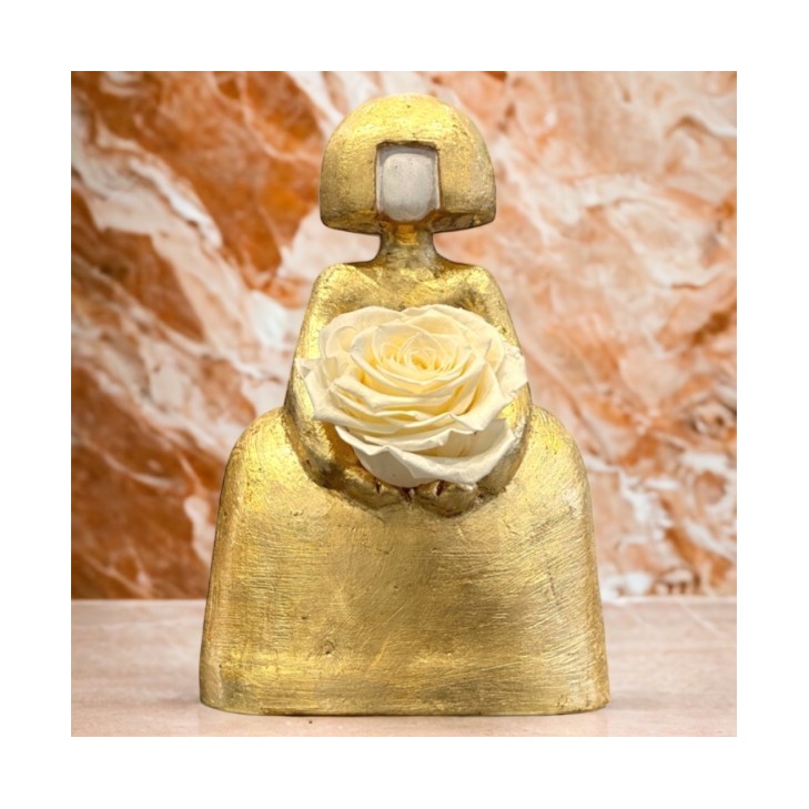 Gold/Gold Leaf Meninas - Molded Ceramic Piece