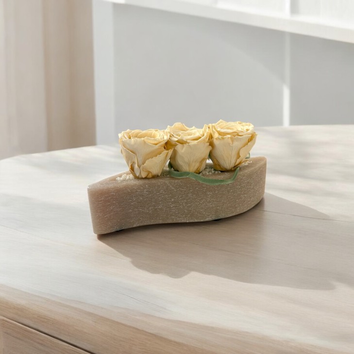 Peach-Colored Scented Wax Wave - Peach Roses