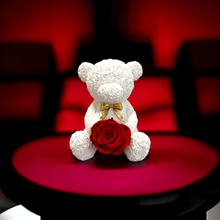 copy of Red Crystal Teddy Bear - Red Rose