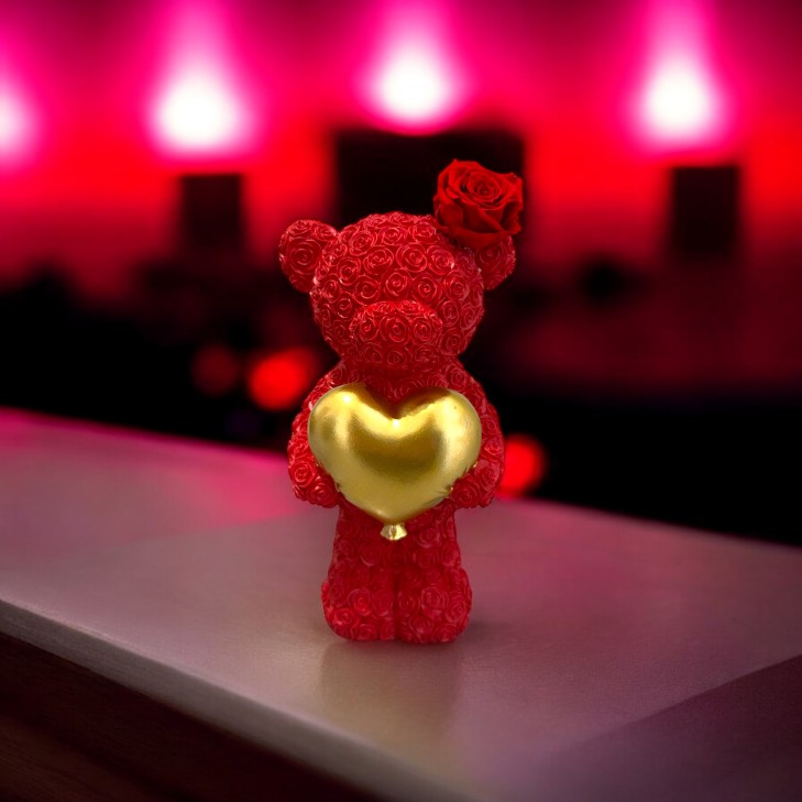 copy of Red Crystal Teddy Bear - Red Rose