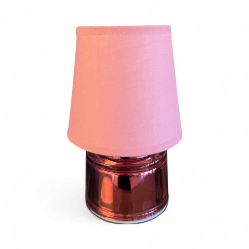 Lampada liscia bronzo/rosa