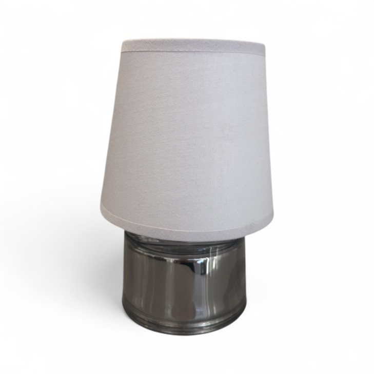 Lampada liscia argento/bianco