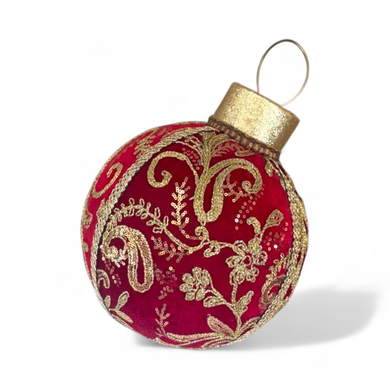 Sfera velluto rosso d.34cm