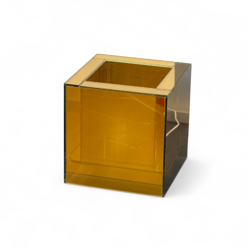Cubo in vetro illuminato 19x19cm