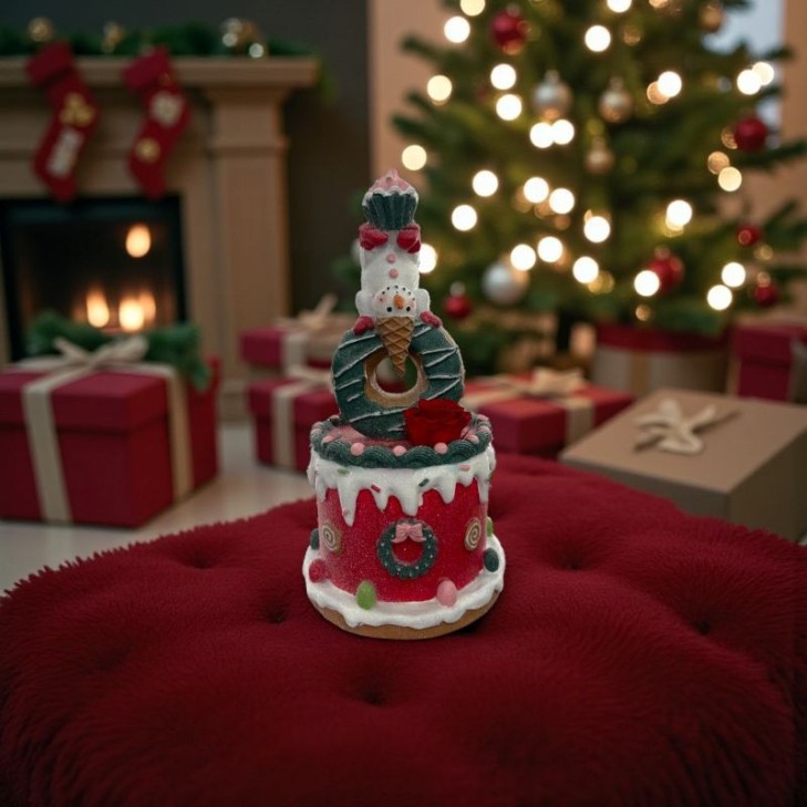 Torta di Natale Marzapane - Decorazione Natalizia