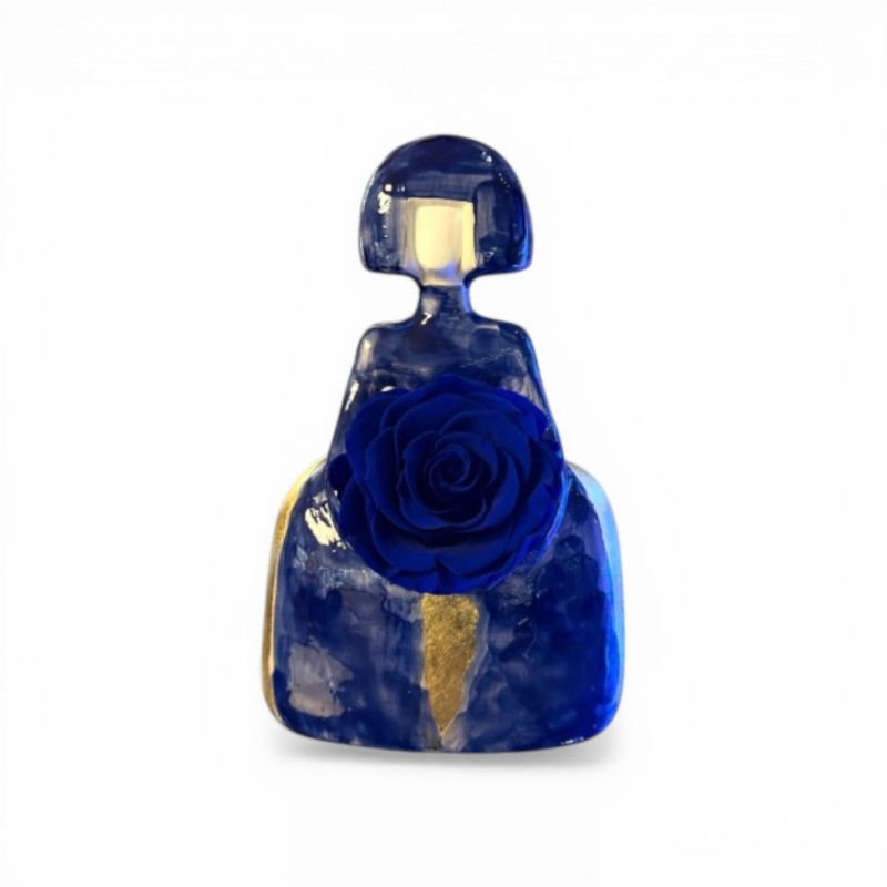 Meninas Blu Foglia Oro in ceramica a stampo