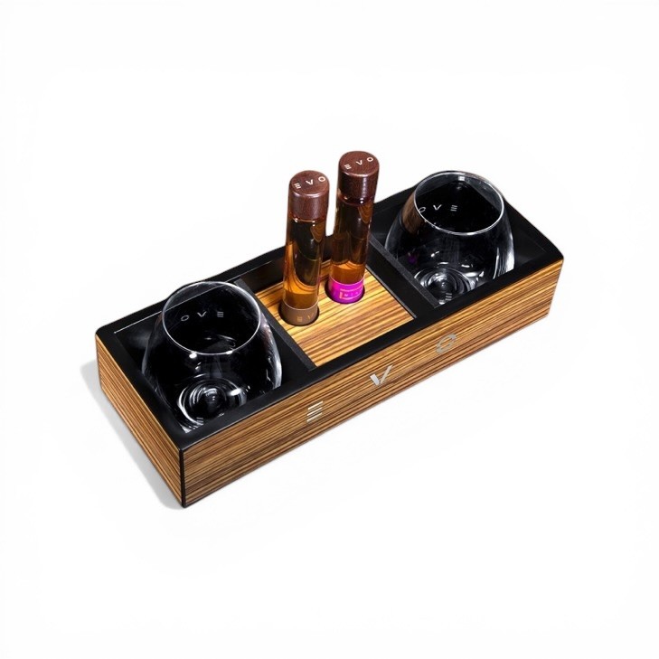 Vassoio You&Me 02 - Minibar con n.2 fiale brandy