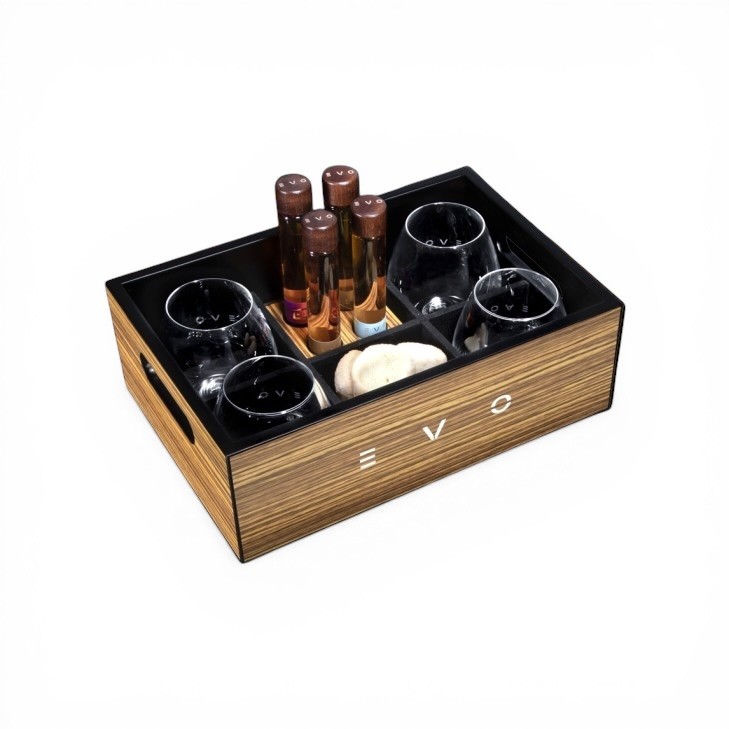 Vassoio You&Me 04 - Minibar con n.4 fiale brandy