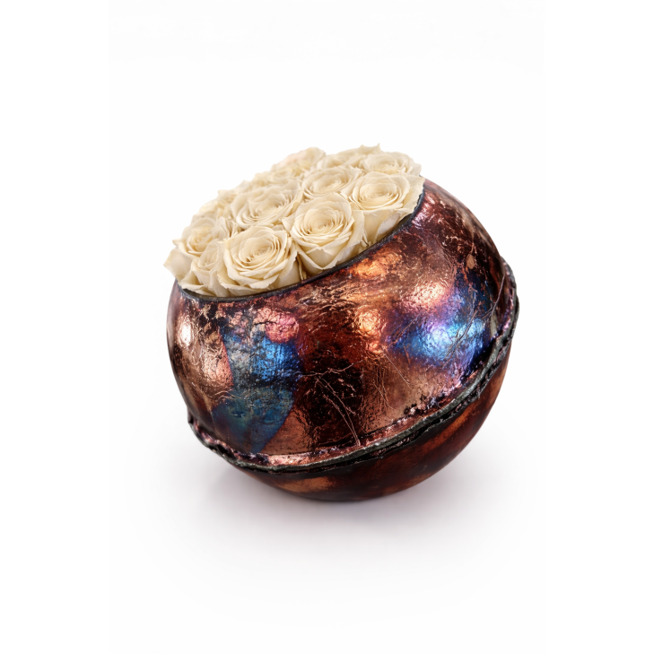 Raku Pomodoro 03 rose stabilizzate color crema
