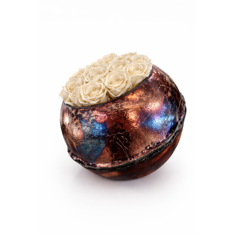 Raku Pomodoro 03 rose stabilizzate color crema